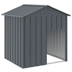 vidaXL Hundehütte mit Dach Anthrazit 117x103x123 cm Verzinkter Stahl
