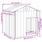 vidaXL Hundehütte mit Dach Anthrazit 117x103x123 cm Verzinkter Stahl vidaXL Hundehütte mit Dach Anthrazit 117x103x123 cm Verzinkter Stahl