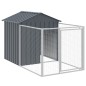 vidaXL Hundehütte mit Auslauf Anthrazit 117x201x123cm Verzinkter Stahl vidaXL Hundehütte mit Auslauf Anthrazit 117x201x123cm Verzinkter Stahl