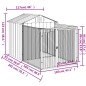vidaXL Hundehütte mit Auslauf Anthrazit 117x201x123cm Verzinkter Stahl vidaXL Hundehütte mit Auslauf Anthrazit 117x201x123cm Verzinkter Stahl