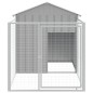 vidaXL Hundehütte mit Auslauf Hellgrau 117x201x123 cm Verzinkter Stahl vidaXL Hundehütte mit Auslauf Hellgrau 117x201x123 cm Verzinkter Stahl