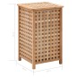 vidaXL Wäschekorb 39x39x65 cm Massivholz Walnussholz vidaXL Wäschekorb 39x39x65 cm Massivholz Walnussholz