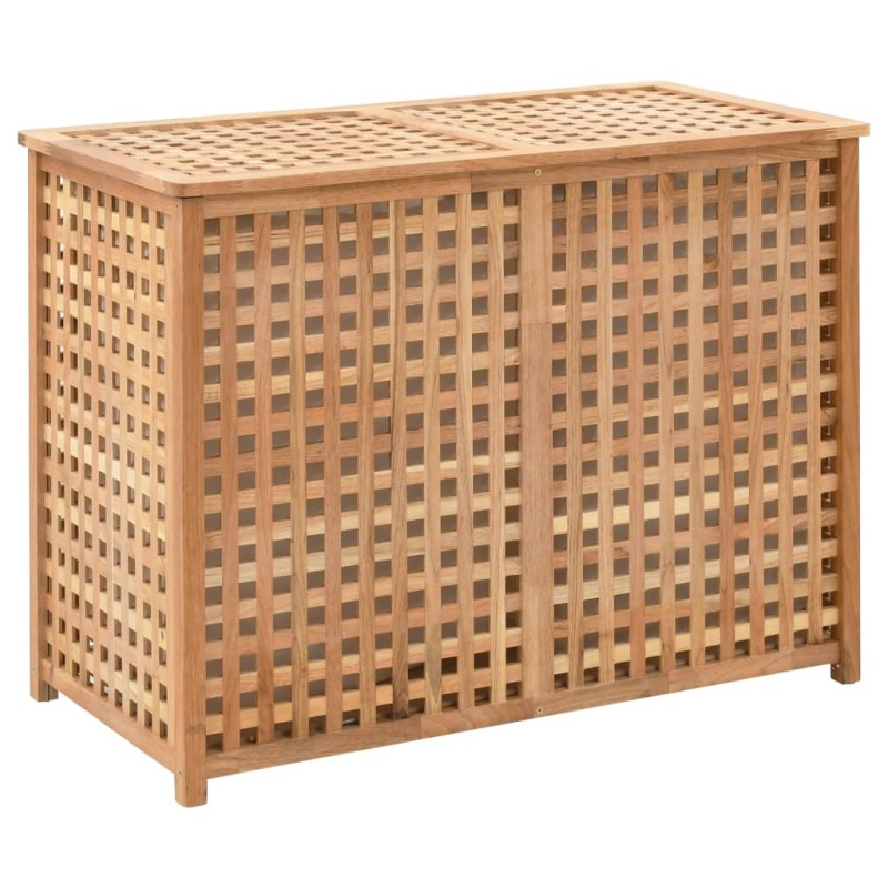 vidaXL Wäschekorb 87,5x46x67 cm Massivholz Walnussholz vidaXL Wäschekorb 87,5x46x67 cm Massivholz Walnussholz