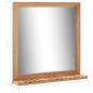 vidaXL Badezimmerspiegel 60×12×62 cm Walnuss Massivholz vidaXL Badezimmerspiegel 60×12×62 cm Walnuss Massivholz