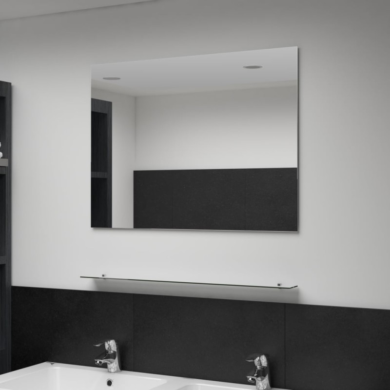 vidaXL Wandspiegel mit Regal 80×60 cm Hartglas vidaXL Wandspiegel mit Regal 80×60 cm Hartglas