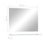 vidaXL Wandspiegel mit Regal 80×60 cm Hartglas vidaXL Wandspiegel mit Regal 80×60 cm Hartglas