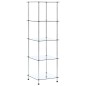 vidaXL Regal mit 5 Ablagen Transparent 40x40x130 cm Hartglas vidaXL Regal mit 5 Ablagen Transparent 40x40x130 cm Hartglas