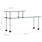 vidaXL Küchenregal Transparent 45×16×26 cm Hartglas vidaXL Küchenregal Transparent 45×16×26 cm Hartglas