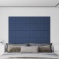 Wandpaneele 12 Stk. Blau 90x30 cm Stoff 3,24 m² Wandpaneele 12 Stk. Blau 90x30 cm Stoff 3,24 m²