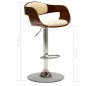 vidaXL Barhocker Cremeweiß Bugholz und Kunstleder vidaXL Barhocker Cremeweiß Bugholz und Kunstleder