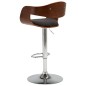 vidaXL Barhocker Grau Bugholz und Stoff vidaXL Barhocker Grau Bugholz und Stoff