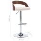 vidaXL Barhocker 2 Stk. Cremeweiß Kunstleder und Bugholz vidaXL Barhocker 2 Stk. Cremeweiß Kunstleder und Bugholz