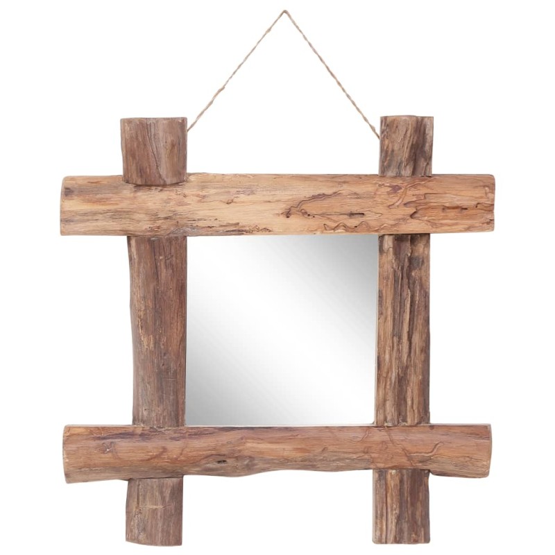 vidaXL Holzspiegel Natur 50x50 cm Altholz Massiv vidaXL Holzspiegel Natur 50x50 cm Altholz Massiv