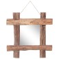 vidaXL Holzspiegel Natur 50x50 cm Altholz Massiv vidaXL Holzspiegel Natur 50x50 cm Altholz Massiv