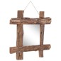 vidaXL Holzspiegel Natur 50x50 cm Altholz Massiv vidaXL Holzspiegel Natur 50x50 cm Altholz Massiv