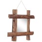 vidaXL Holzspiegel Natur 50x50 cm Altholz Massiv vidaXL Holzspiegel Natur 50x50 cm Altholz Massiv