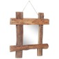 vidaXL Holzspiegel Natur 50x50 cm Altholz Massiv vidaXL Holzspiegel Natur 50x50 cm Altholz Massiv