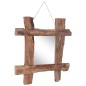 vidaXL Holzspiegel Natur 50x50 cm Altholz Massiv vidaXL Holzspiegel Natur 50x50 cm Altholz Massiv