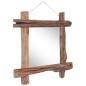vidaXL Holzspiegel Natur 70x70 cm Altholz Massiv vidaXL Holzspiegel Natur 70x70 cm Altholz Massiv
