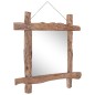 vidaXL Holzspiegel Natur 70x70 cm Altholz Massiv vidaXL Holzspiegel Natur 70x70 cm Altholz Massiv