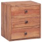 vidaXL Nachttisch mit 3 Schubladen 35x25x35 cm Altholz Massiv vidaXL Nachttisch mit 3 Schubladen 35x25x35 cm Altholz Massiv