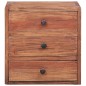 vidaXL Nachttisch mit 3 Schubladen 35x25x35 cm Altholz Massiv vidaXL Nachttisch mit 3 Schubladen 35x25x35 cm Altholz Massiv