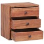 vidaXL Nachttisch mit 3 Schubladen 35x25x35 cm Altholz Massiv vidaXL Nachttisch mit 3 Schubladen 35x25x35 cm Altholz Massiv