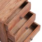 vidaXL Nachttisch mit 3 Schubladen 35x25x35 cm Altholz Massiv vidaXL Nachttisch mit 3 Schubladen 35x25x35 cm Altholz Massiv