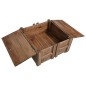 vidaXL Couchtisch 65x65x38 cm Altholz Massiv