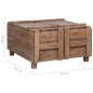 vidaXL Couchtisch 65x65x38 cm Altholz Massiv