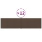 vidaXL Wandpaneele 12 Stk. Braun 60x15 cm Stoff 1,08 m² vidaXL Wandpaneele 12 Stk. Braun 60x15 cm Stoff 1,08 m²