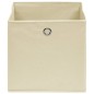 vidaXL Aufbewahrungsboxen 4 Stk. Creme 32x32x32 cm Stoff vidaXL Aufbewahrungsboxen 4 Stk. Creme 32x32x32 cm Stoff