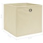 vidaXL Aufbewahrungsboxen 4 Stk. Creme 32x32x32 cm Stoff vidaXL Aufbewahrungsboxen 4 Stk. Creme 32x32x32 cm Stoff