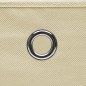 vidaXL Aufbewahrungsboxen mit Deckel 10 Stk. Creme 32x32x32 cm Stoff vidaXL Aufbewahrungsboxen mit Deckel 10 Stk. Creme 32x32x32 cm Stoff