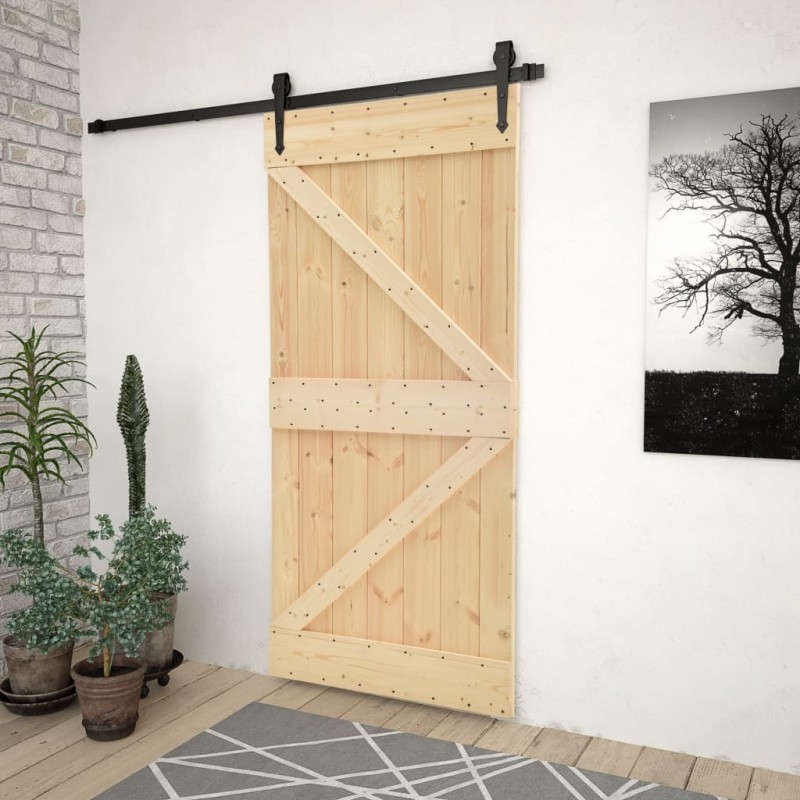 vidaXL Tür 80x210 cm Kiefer Massivholz vidaXL Tür 80x210 cm Kiefer Massivholz
