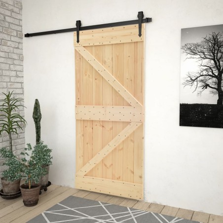 vidaXL Tür 100x210 cm Kiefer Massivholz 