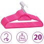 vidaXL 20 Stk. Kleiderbügel-Set Anti-Rutsch Rosa Samt vidaXL 20 Stk. Kleiderbügel-Set Anti-Rutsch Rosa Samt
