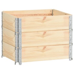 vidaXL Paletten-Aufsatzrahmen 3 Stk. 60x80 cm Kiefer Massivholz