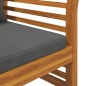 vidaXL Sofabank mit Dunkelgrauen Kissen Massivholz Akazie vidaXL Sofabank mit Dunkelgrauen Kissen Massivholz Akazie
