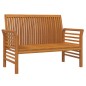 vidaXL 2-tlg. Garten-Lounge-Set mit Cremeweißen Kissen Massivholz vidaXL 2-tlg. Garten-Lounge-Set mit Cremeweißen Kissen Massivholz
