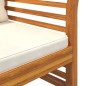 vidaXL 2-tlg. Garten-Lounge-Set mit Cremeweißen Kissen Massivholz vidaXL 2-tlg. Garten-Lounge-Set mit Cremeweißen Kissen Massivholz