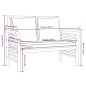 vidaXL 2-tlg. Garten-Lounge-Set mit Dunkelgrauen Kissen Massivholz vidaXL 2-tlg. Garten-Lounge-Set mit Dunkelgrauen Kissen Massivholz
