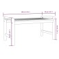 vidaXL 2-tlg. Garten-Lounge-Set mit Dunkelgrauen Kissen Massivholz vidaXL 2-tlg. Garten-Lounge-Set mit Dunkelgrauen Kissen Massivholz