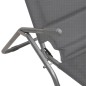 vidaXL Sonnenliegen 2 Stk. Grau Textilene & Pulverbeschichteter Stahl vidaXL Sonnenliegen 2 Stk. Grau Textilene & Pulverbeschichteter Stahl