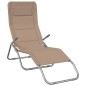 vidaXL Sonnenliegen 2 Stk. Taupe Textilene & Pulverbeschichteter Stahl vidaXL Sonnenliegen 2 Stk. Taupe Textilene & Pulverbeschichteter Stahl