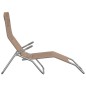 vidaXL Sonnenliegen 2 Stk. Taupe Textilene & Pulverbeschichteter Stahl vidaXL Sonnenliegen 2 Stk. Taupe Textilene & Pulverbeschichteter Stahl