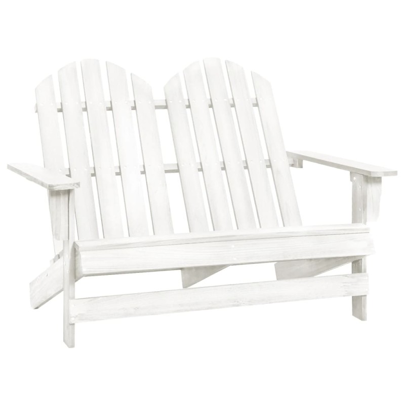 vidaXL 2-Sitzer Adirondack-Gartenbank Massivholz Tanne Weiß vidaXL 2-Sitzer Adirondack-Gartenbank Massivholz Tanne Weiß