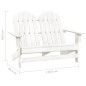 vidaXL 2-Sitzer Adirondack-Gartenbank Massivholz Tanne Weiß vidaXL 2-Sitzer Adirondack-Gartenbank Massivholz Tanne Weiß