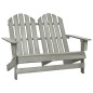 vidaXL Adirondack-Gartenbank 2-Sitzer Massivholz Tanne Grau vidaXL Adirondack-Gartenbank 2-Sitzer Massivholz Tanne Grau