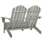 vidaXL Adirondack-Gartenbank 2-Sitzer Massivholz Tanne Grau vidaXL Adirondack-Gartenbank 2-Sitzer Massivholz Tanne Grau
